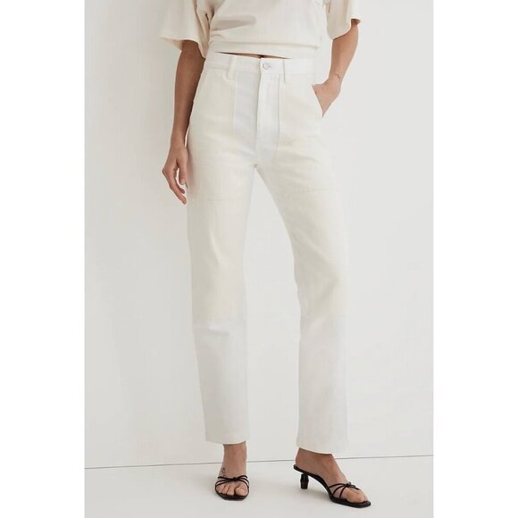 Madewell $158 The 90's Straight Jean: Two Tone Workwear Size 26 NK884 - Picture 3 of 11
